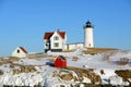 Cape Neddick Lighthouse, Old York Village, Maine Royalty Free Stock Photo