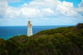 Cape Otway lighthouse in a blue sky