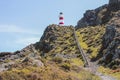 Cape Palliser lighthouse, North Island, New Zealand Royalty Free Stock Photo