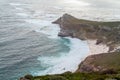 Cape Point to Cape of Good Hope on a sunny day. Western Cape province, South Africa. Royalty Free Stock Photo