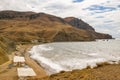 Cape Rybachy of the Meganom peninsula in Crimea Royalty Free Stock Photo