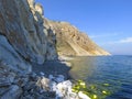 Cape Sagan-Zaba with petroglyphs. Lake Baikal.