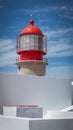 Cape Saint Vincent lighthouse in Algarve, Portugal Royalty Free Stock Photo