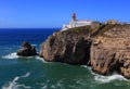 Cape Saint Vincent Lighthouse in Sagres, Algarve, Portugal.