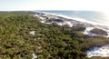 Cape San Blas coastline, Florida aerial view Royalty Free Stock Photo