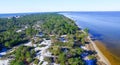 Cape San Blas coastline, Florida aerial view Royalty Free Stock Photo