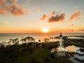 Cape San Blas Florida Lighthouse at sunset Royalty Free Stock Photo