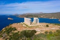 Cape Sounio, Poseidon temple archaeological site, Attica, Greece Royalty Free Stock Photo