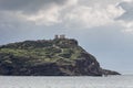 Cape Sounion and archaic-period temple of Poseidon Lavreotiki municipality, East Attica, Greece Royalty Free Stock Photo