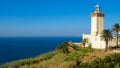 Cape Spartel Lighthouse, near Tangier, Morocco, overlooking the Atlantic Ocean Royalty Free Stock Photo