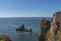 Cape Split cliffs and tidal current Royalty Free Stock Photo