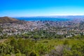 Cape Town aerial cityscape from Table Mountain Royalty Free Stock Photo