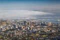 Cape Town, South Africa with Approaching Ocean Fog.