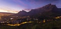 Cape Town city and Table mountian dawn