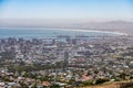 Cape Town city View from Table Mountain Royalty Free Stock Photo