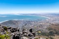 Cape Town City View From the Table Mountain Royalty Free Stock Photo