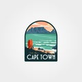 Cape town national park logo patch vector illustration design, south africa national park badge design