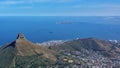 Cape Town panorama from the summit of Table Mountain. Royalty Free Stock Photo