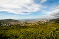 Cape Town Panorama from under Table Mountain Royalty Free Stock Photo