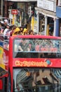 A double-decker tourist bus in Cape Town,  South Africa. Royalty Free Stock Photo