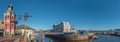 Panotamic view of the Victoria and Alfred Waterfront Royalty Free Stock Photo