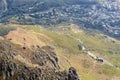 Table Mountain Cableway as seen from top of Table mountain Royalty Free Stock Photo