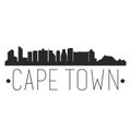 Cape Town South Africa. City Skyline. Silhouette City. Design Vector. Famous Monuments. Royalty Free Stock Photo