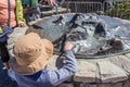 CAPE TOWN, SOUTH AFRICA, 18 December 2016: Little boy whit hat o