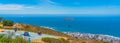 Panorama view of Cape Town, South Africa with paragliding people Royalty Free Stock Photo