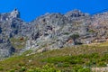 Cable car to Table mountain view from starting point Royalty Free Stock Photo