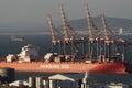 Container carrier ship alongside quay. Cape Town