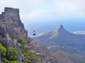 Table Mountain Cableway takes passengers to upper cable station on Table Mountain National Park