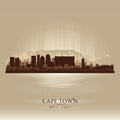 Cape Town South Africa skyline city silhouette Royalty Free Stock Photo