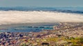 Cape town table mountain aerial view Royalty Free Stock Photo