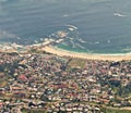 Cape town table mountain aerial view Royalty Free Stock Photo