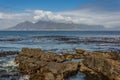 Cape Town and Table Mountain as seen from Robben Island Royalty Free Stock Photo