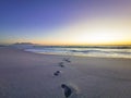 Cape Town Table Mountain sunset on at beach Royalty Free Stock Photo