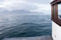 Cape Town and Table Mountain viewed from deck of boat