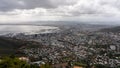 Cape town view, small houses, beach, see