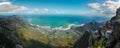 Cape Town view from table mountain. Panorama to the Atlantic Ocean