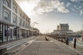 Cape town waterfront street with sunrise Royalty Free Stock Photo