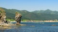 Cape Velikan, stone giant nature sculpture, Sakhalin Russia