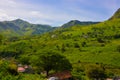 Cape Verde Agriculture Landscape, Volcanic Green Fertile Mountain Peaks Royalty Free Stock Photo