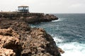The rocky landscape and the viewing platform. Buracona. Sal island. Cape Verde