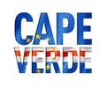 Cape Verde flag text font