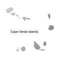 Cape verde islands vector map Royalty Free Stock Photo