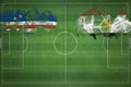 Cape Verde vs Egypt Soccer Match, national colors, national flags, soccer field, football game, Copy space