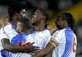 Cape Verdean players celebrating goal