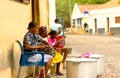 Cape Verdean street cookers Royalty Free Stock Photo