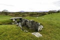 Capel Garmon Burial Chamber with Welsh Mountains in Distance